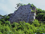 House of the Old Woman at Uxmal Ruins - uxmal mayan ruins,uxmal mayan temple,mayan temple pictures,mayan ruins photos